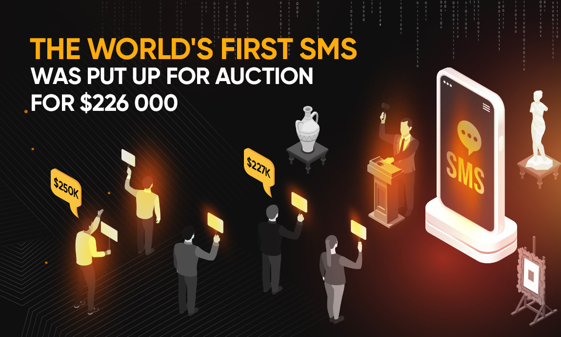 The world’s first SMS was put up for auction for $226 thousand