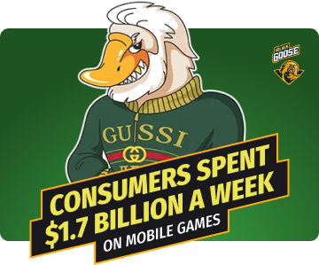 In the first quarter of 2021, consumers spent $1.7 billion a week on mobile games